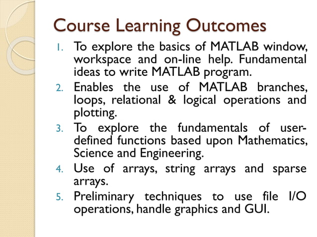 Introduction to matlab | PPT
