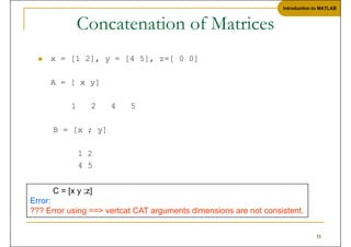 Introduction to Matlab.pdf | Programming Languages | Computing