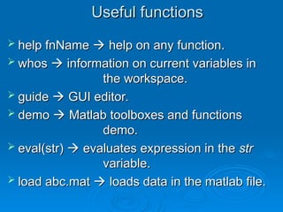 Comprehensive Introduction to MATLAB: Basics, Programming, Graphics ...