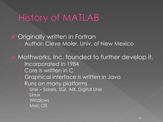 Introduction to matlab lecture 1 of 4 | PPTX