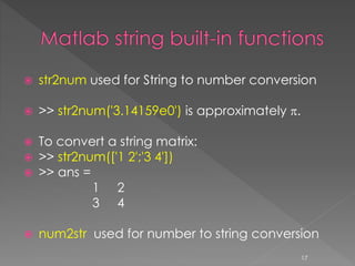 Introduction to matlab lecture 3 of 4 | PPTX