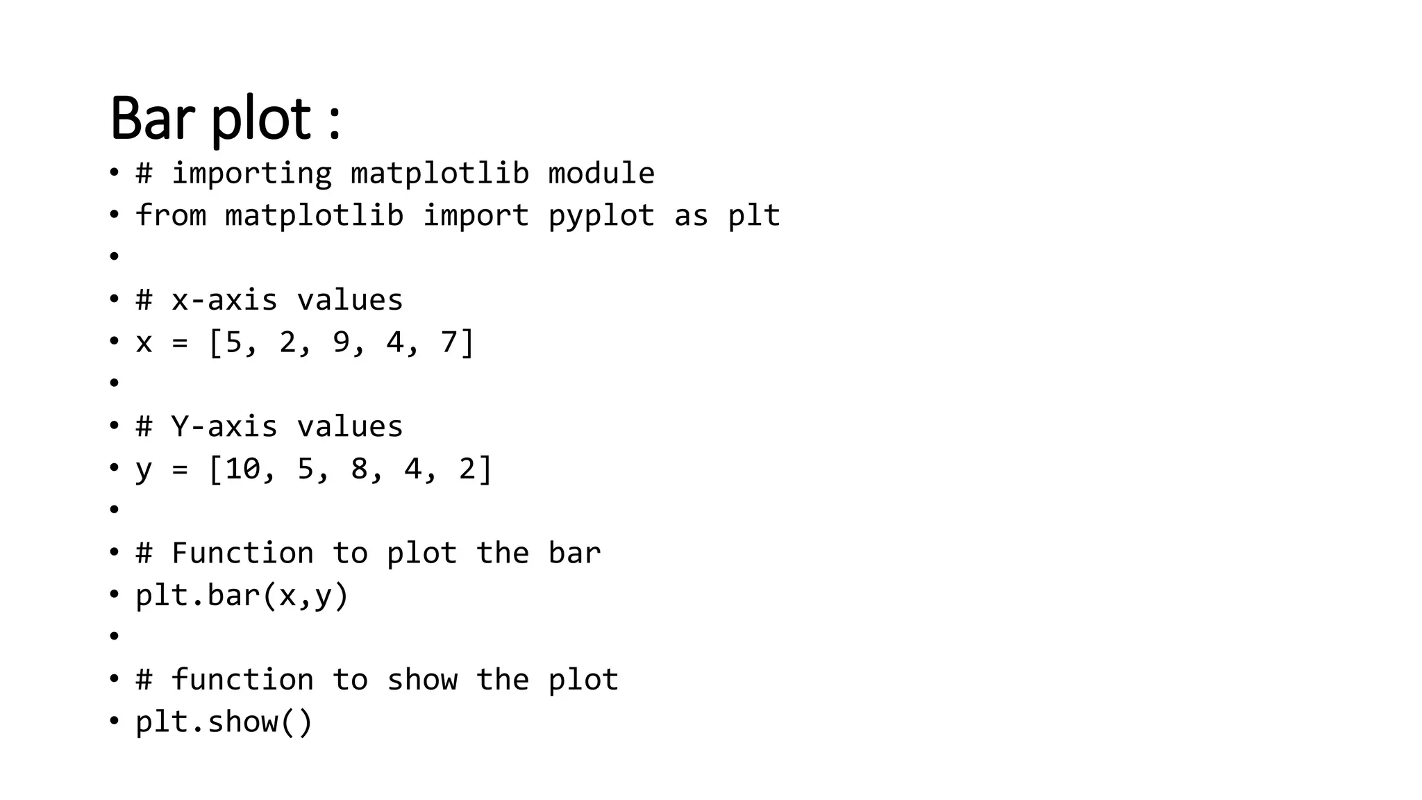 Introduction to matplotlib | PPT