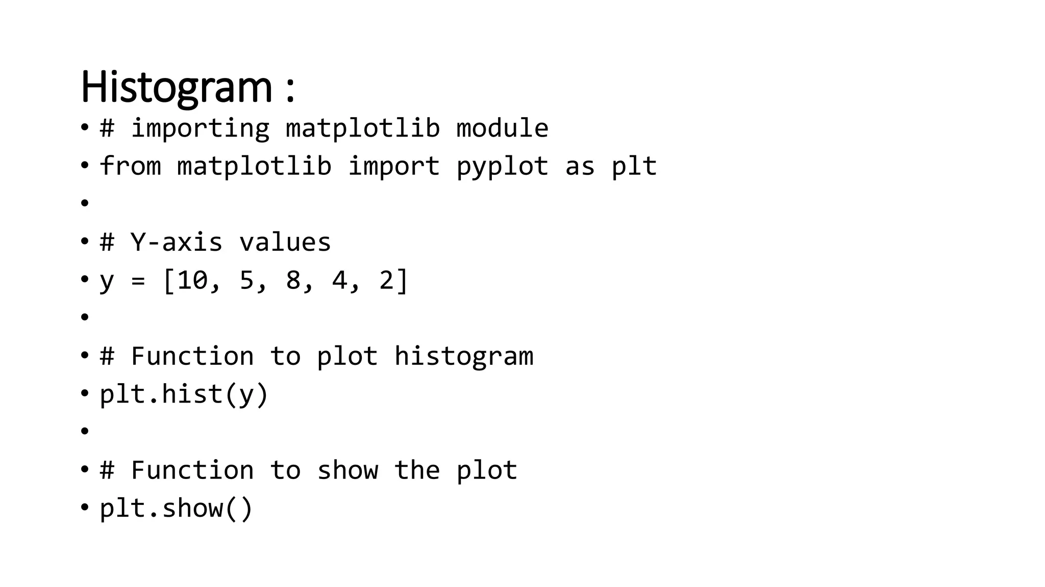 Introduction to matplotlib | PPT