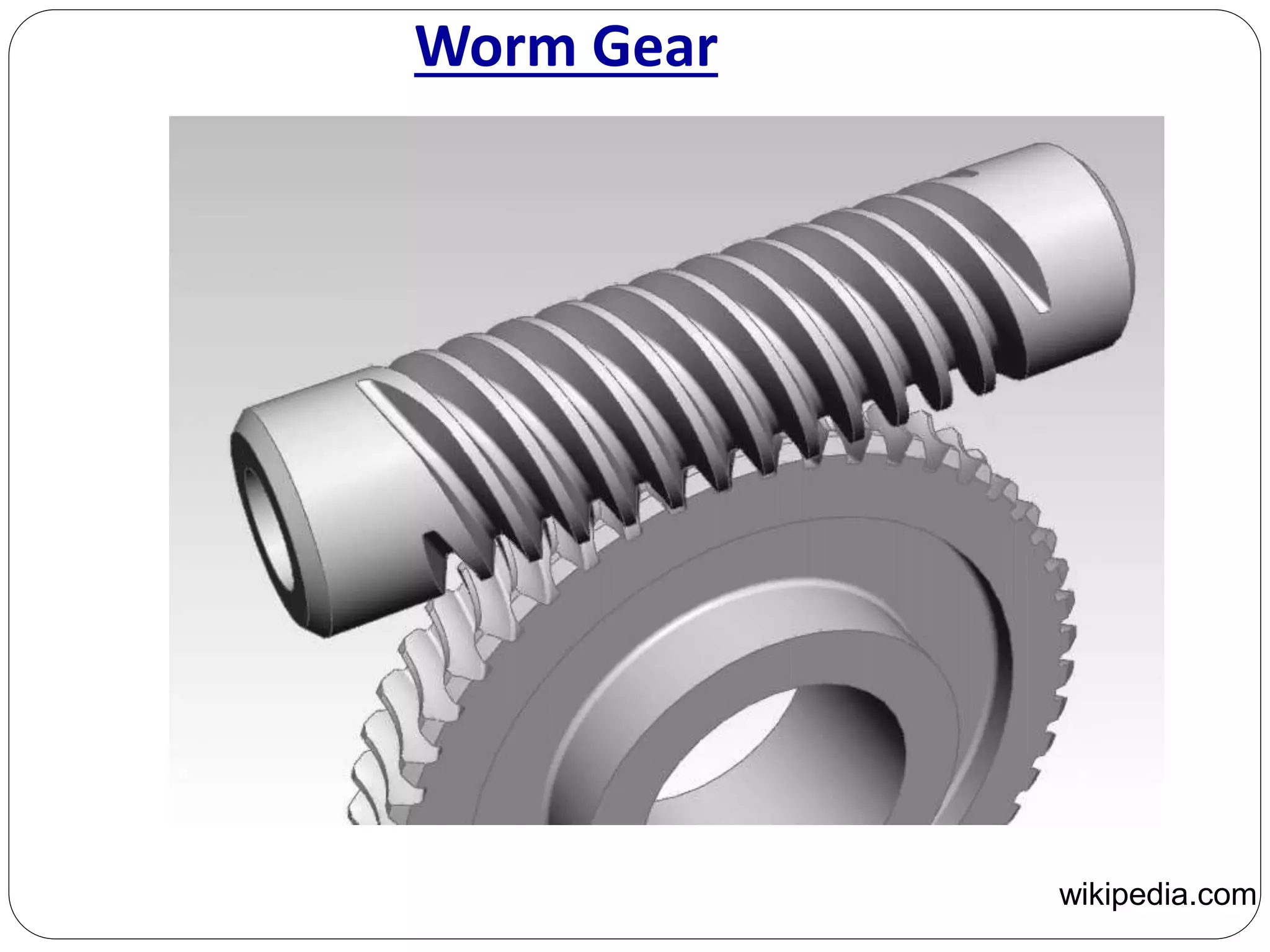 Worm Gear
wikipedia.com
 