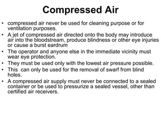 Compressed Air Protection Introduction to Mech MH safety.ppt