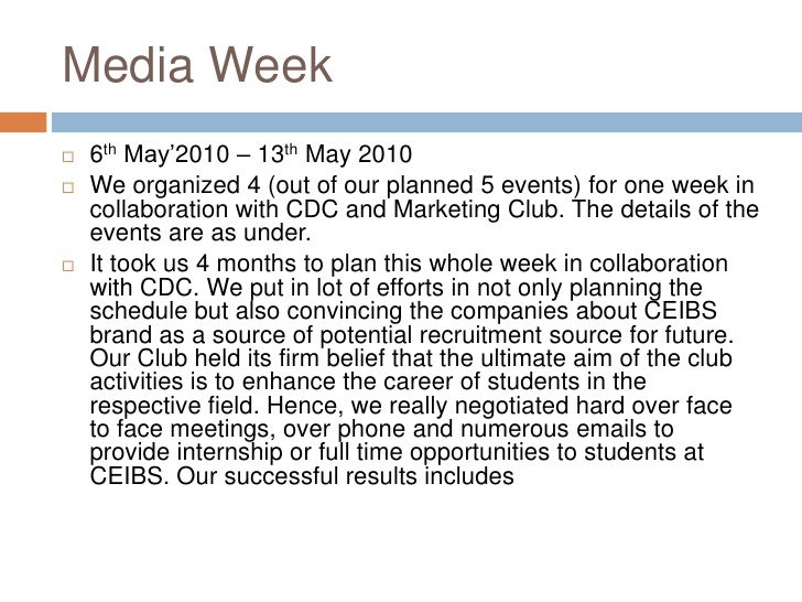 Introduction to media club