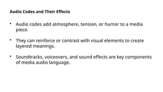 Comprehensive Introduction to Media Language: Visual, Audio, and ...