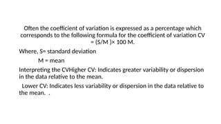 Cv Formula Example Statistics Introduction to Medical statistics_UG.pptx