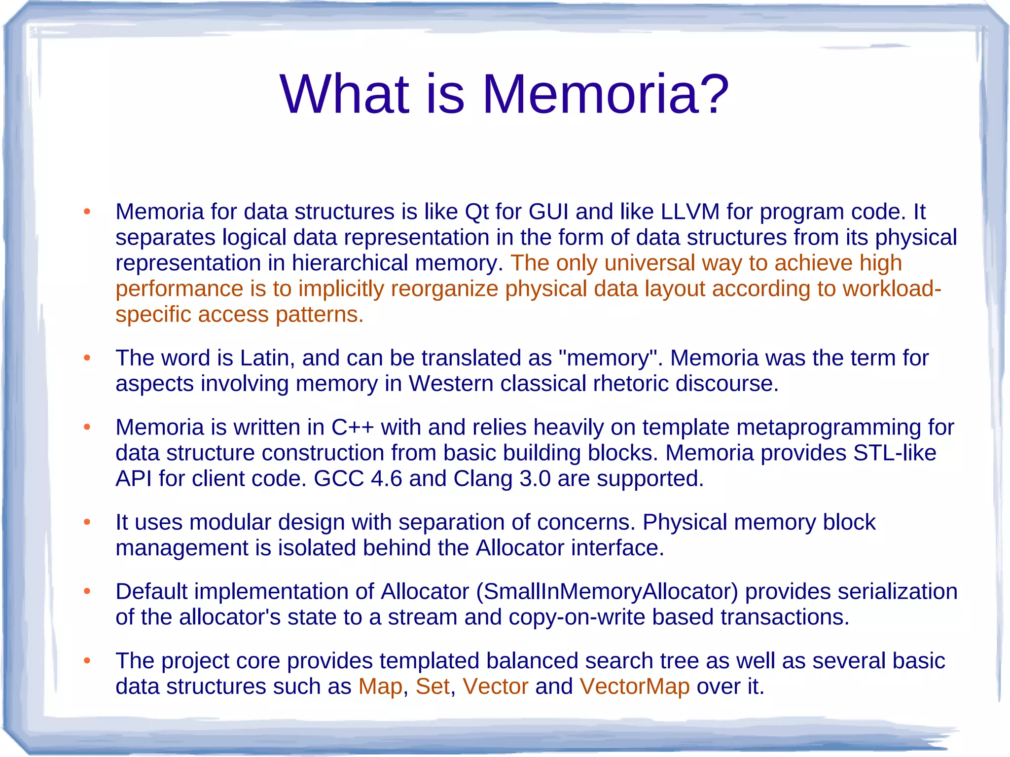 Introduction to Memoria | PDF