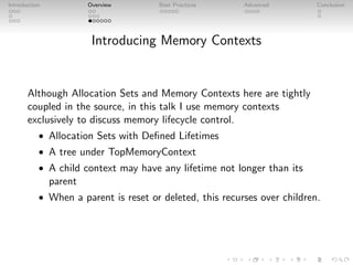 Introduction to Memory Contexts | PDF