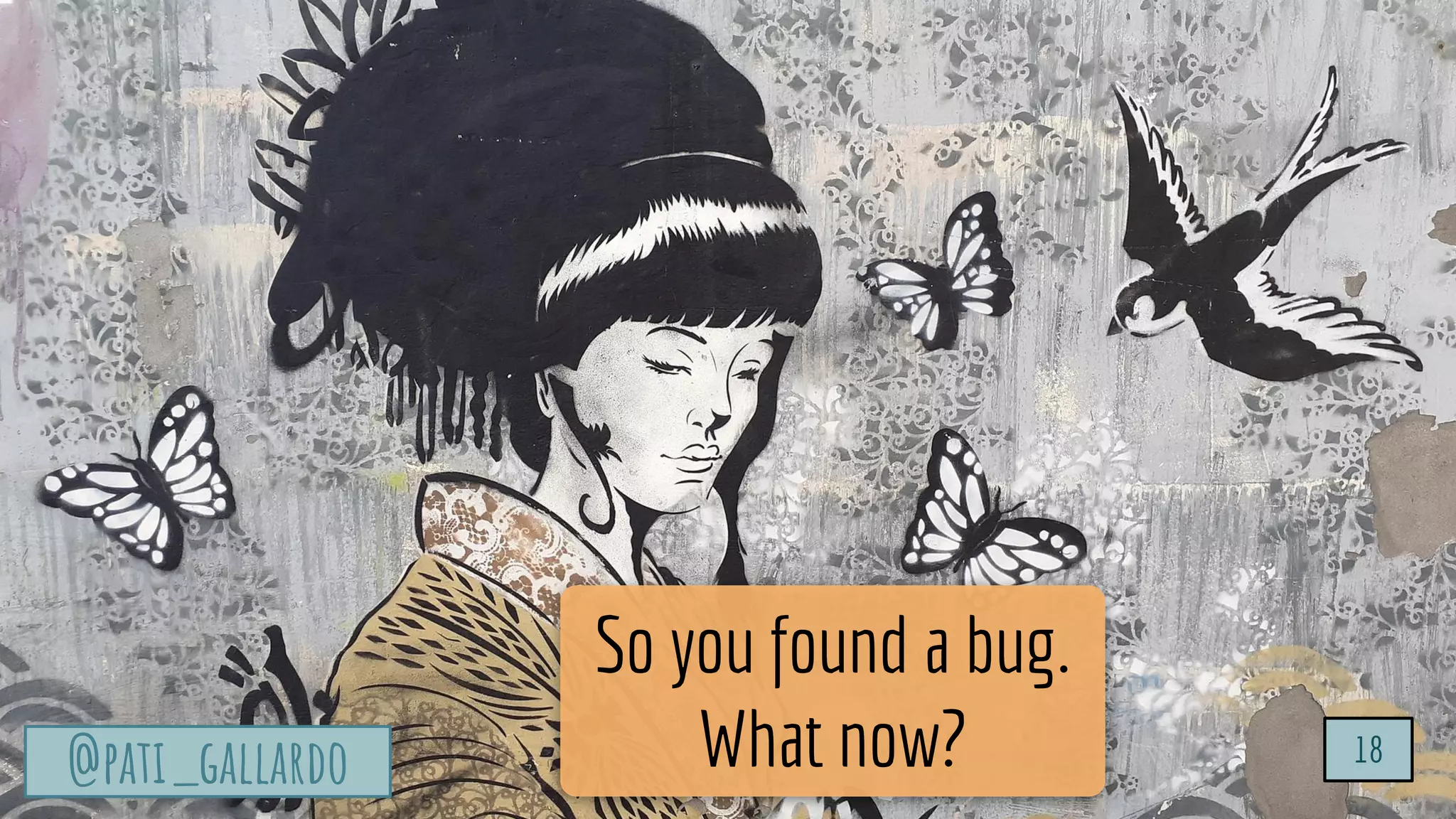 TurtleSec
@pati_gallardo 18
@pati_gallardo 18
So you found a bug.
What now?
 