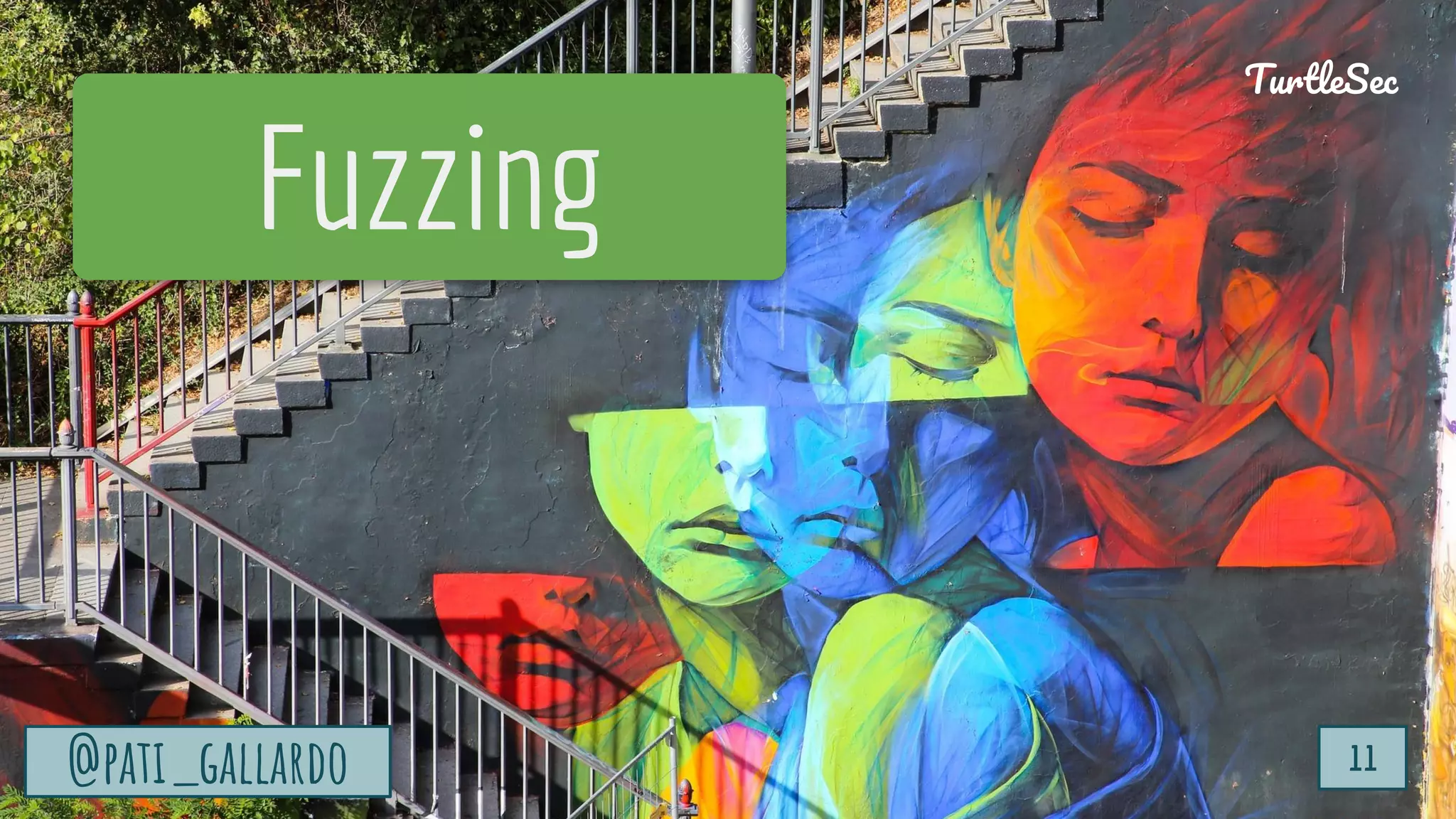 TurtleSec
@pati_gallardo 11
Fuzzing
@pati_gallardo 11
TurtleSec
 