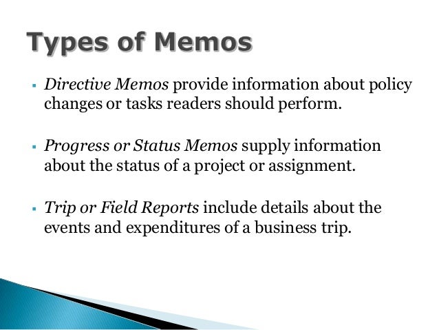 sample of directive memo