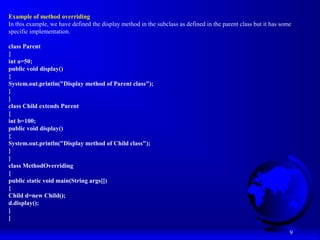 Introduction to method overloading & method overriding in java hdm | PPT