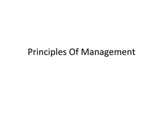 Principles Of Management 