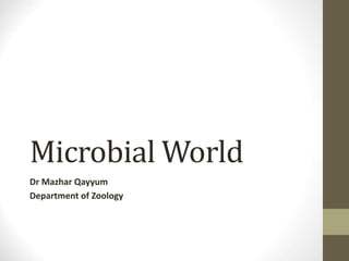 Microbial World
Dr Mazhar Qayyum
Department of Zoology
 
