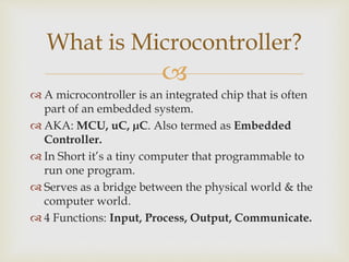 Introduction to Microcontroller | PPTX