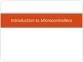 Comprehensive Introduction to Microcontrollers: Architecture ...
