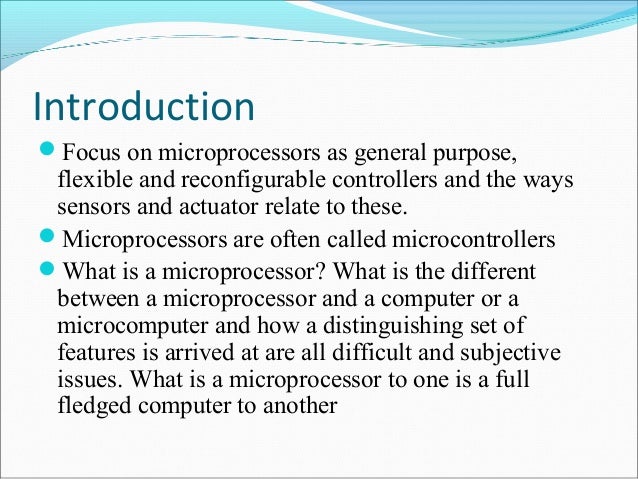 introduction of microprocessors essay