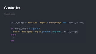 Controller
Pseudo-code
 