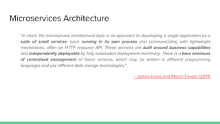 Introduction to Microservices Architecture - SECCOMP 2020 | PDF