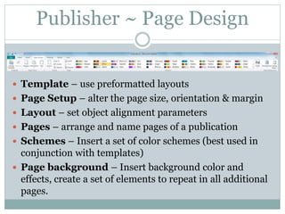 Layouts Using Publisher Introduction to Microsoft Office | PPTX