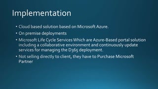 Introduction to Microsoft ERP Dynamics 365 for finance and operation | PPTX