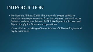 Introduction to Microsoft ERP Dynamics 365 for finance and operation | PPTX
