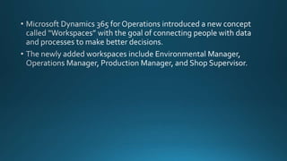 Introduction to Microsoft ERP Dynamics 365 for finance and operation | PPTX