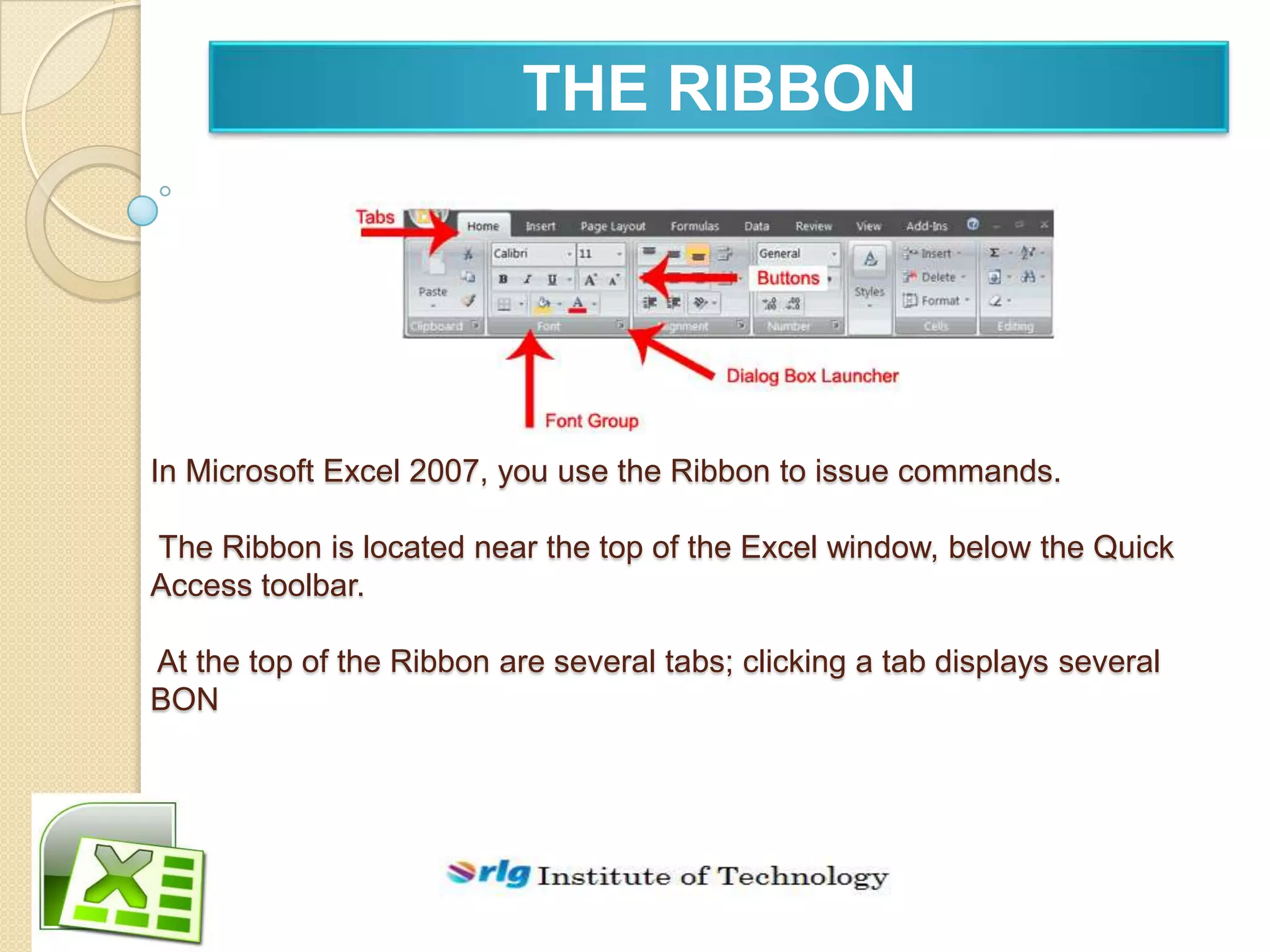 Introduction to microsoft excel 2007 | PPTX | Computing | Technology ...