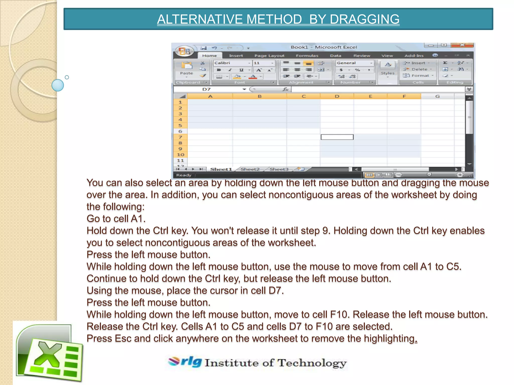 Introduction to microsoft excel 2007 | PPTX | Computing | Technology ...