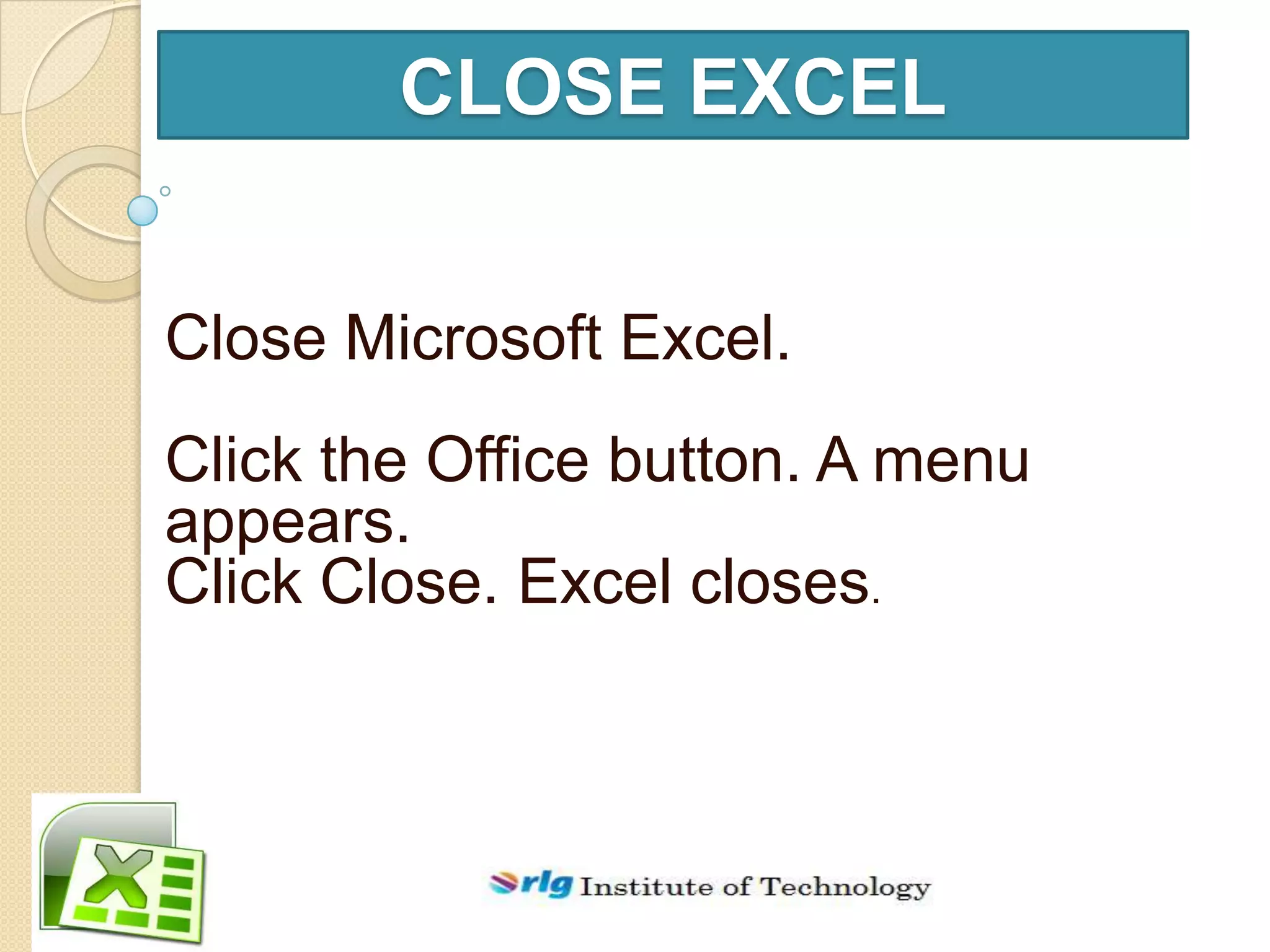 Introduction to microsoft excel 2007 | PPTX | Computing | Technology ...