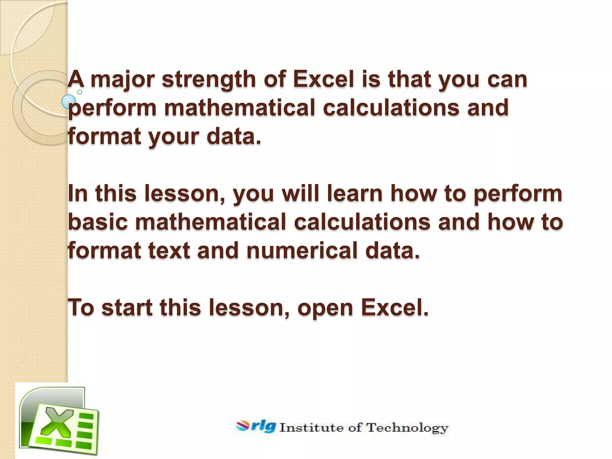 Introduction to microsoft excel 2007 | PPTX | Computing | Technology ...