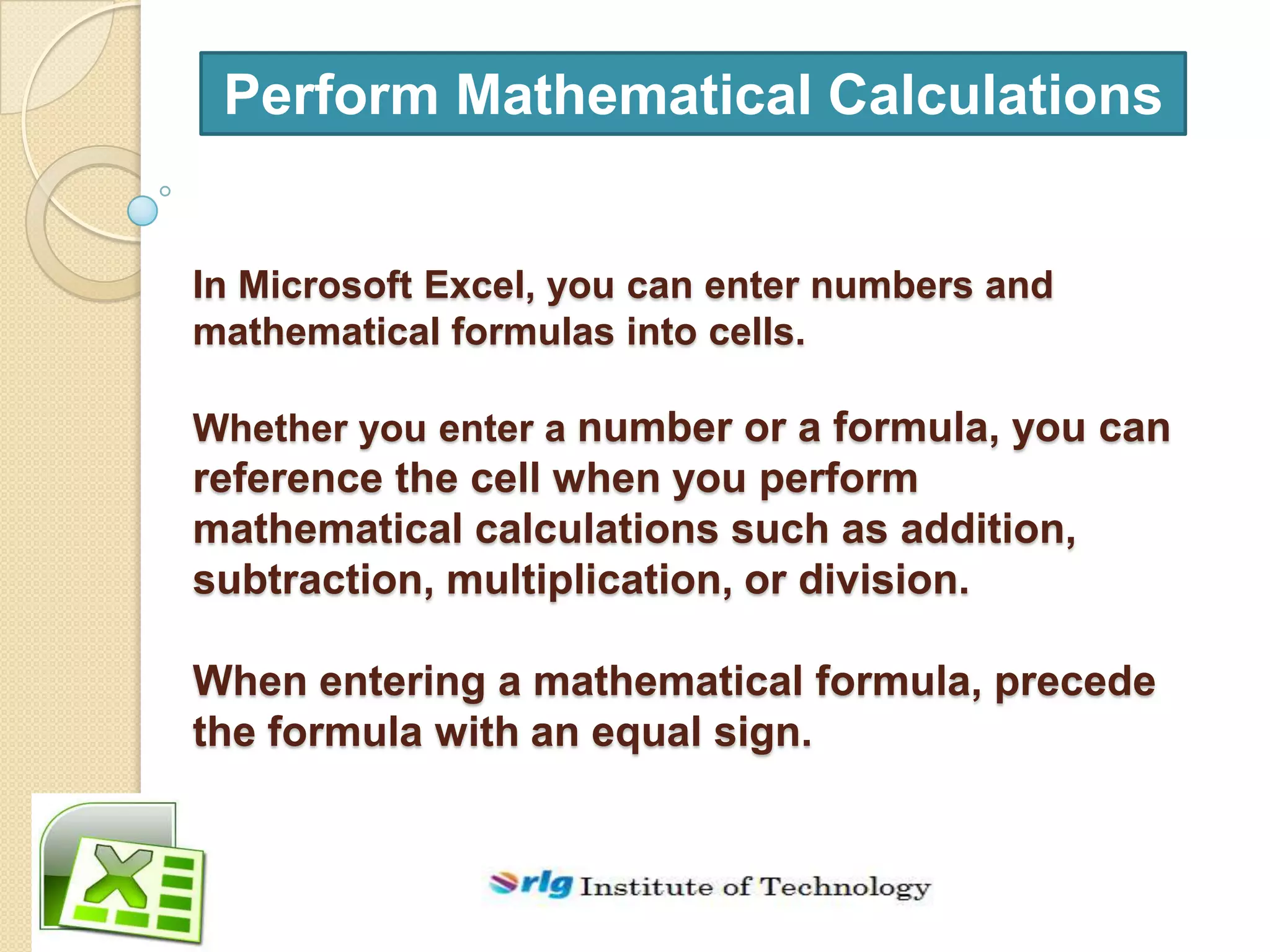 Introduction to microsoft excel 2007 | PPTX | Computing | Technology ...