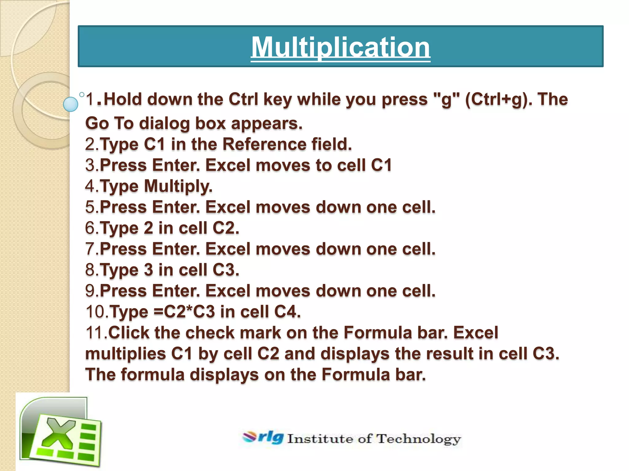 Introduction to microsoft excel 2007 | PPTX | Computing | Technology ...