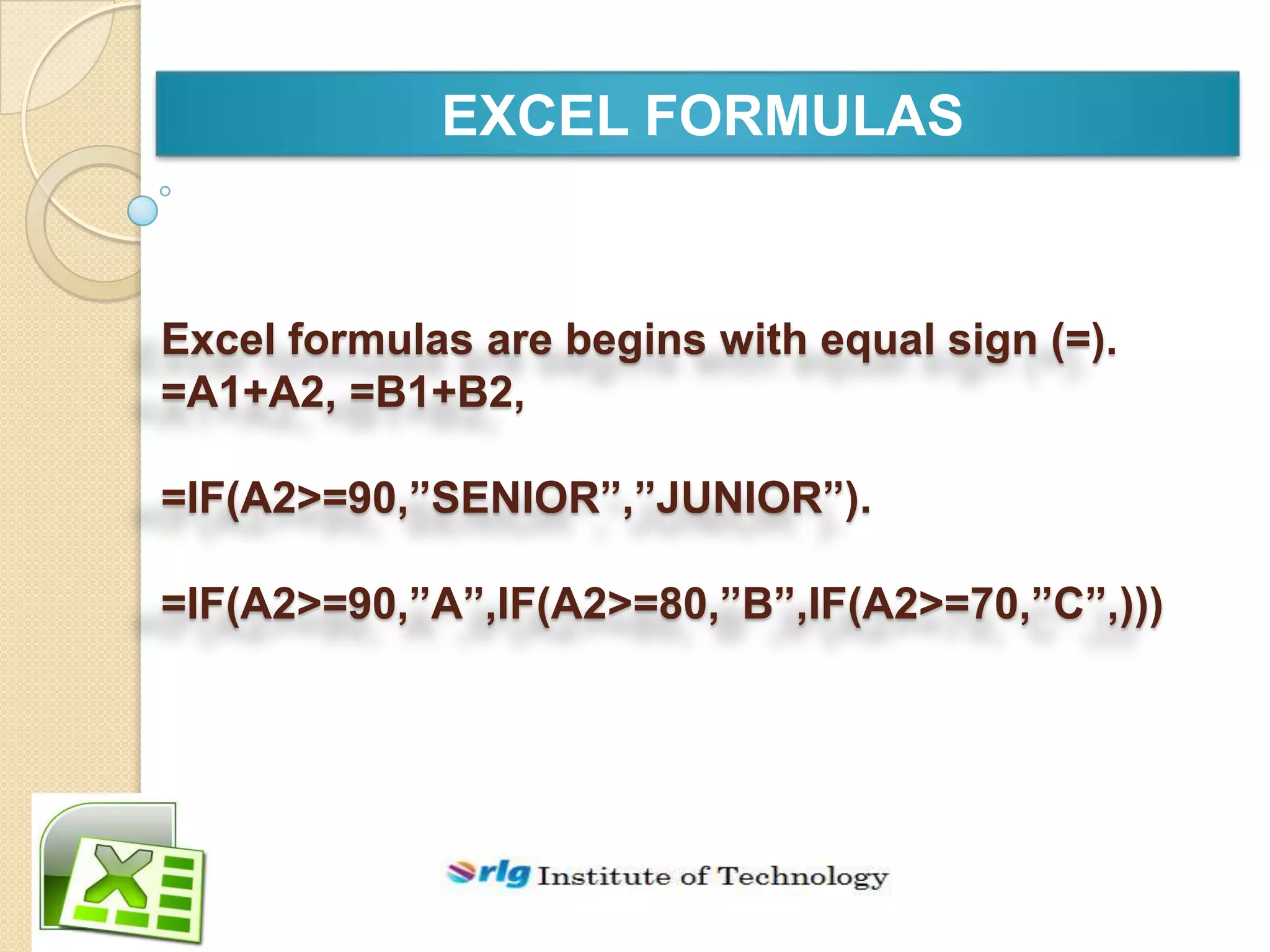 Introduction to microsoft excel 2007 | PPTX | Computing | Technology ...