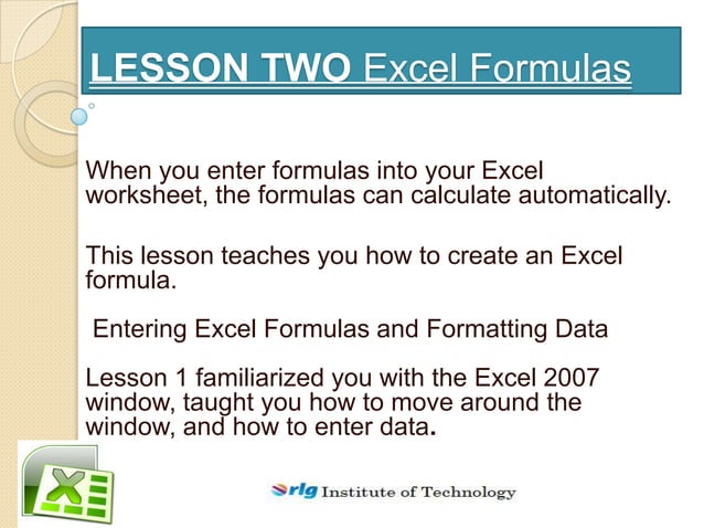 Introduction to microsoft excel 2007 | PPTX | Computing | Technology ...