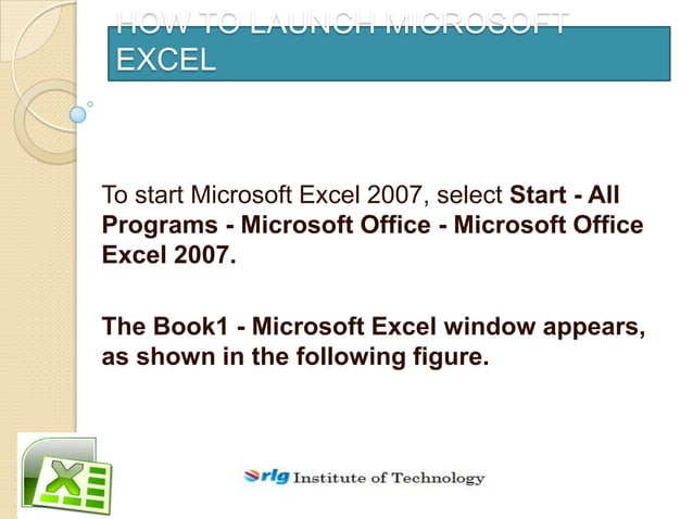 Introduction to microsoft excel 2007 | PPTX | Computing | Technology ...