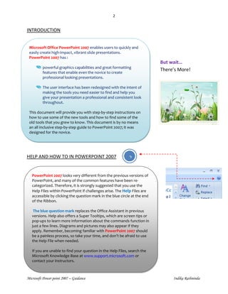Introduction to microsoft power point 2007 | PDF