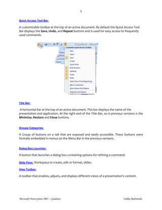 Introduction to microsoft power point 2007 | PDF