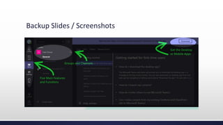 Backup Slides / Screenshots
 
