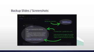 Backup Slides / Screenshots
 