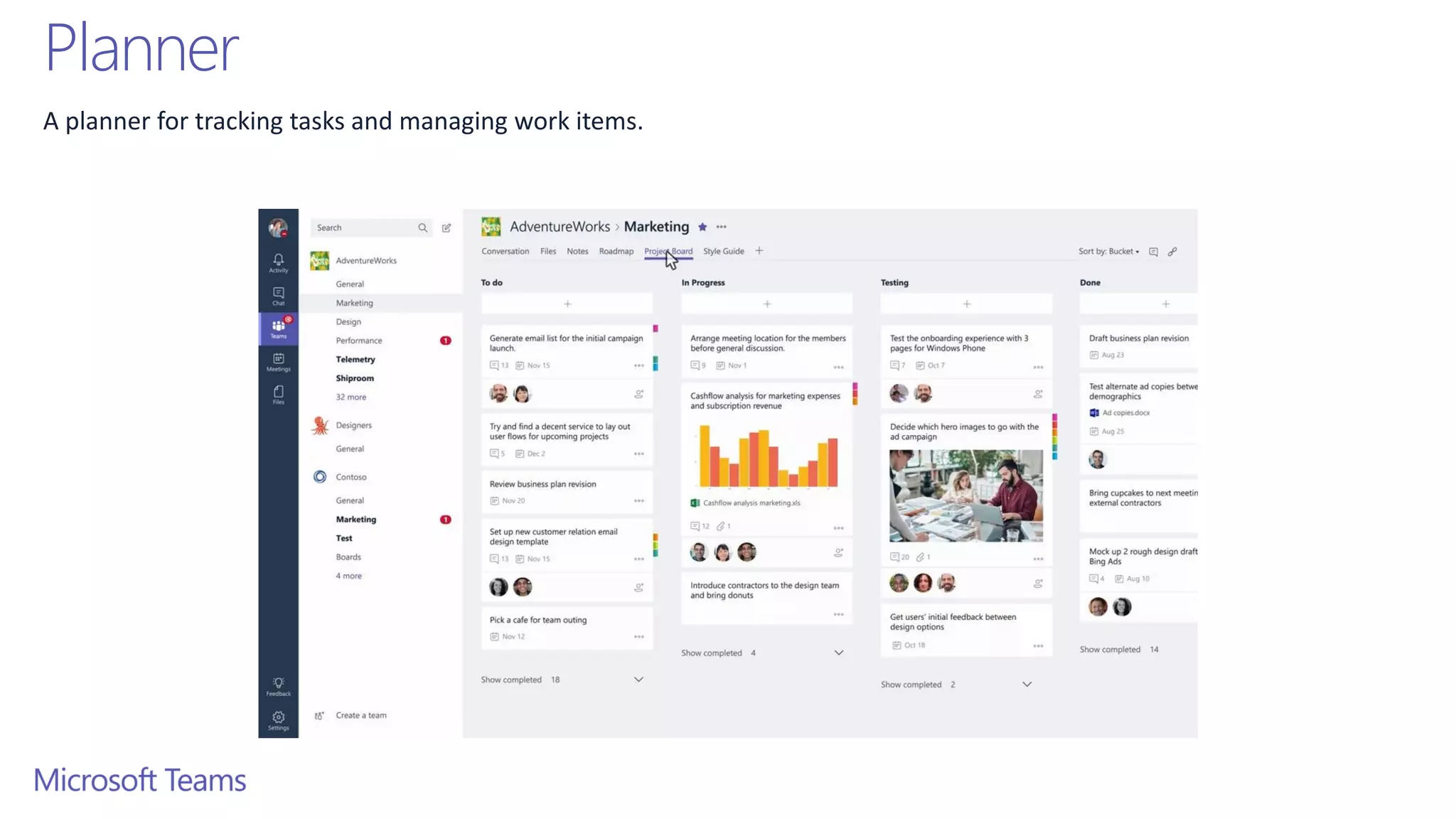 Planner
A planner for tracking tasks and managing work items.
 