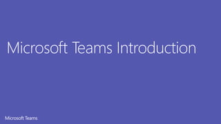 Introduction to microsoft teams | PDF