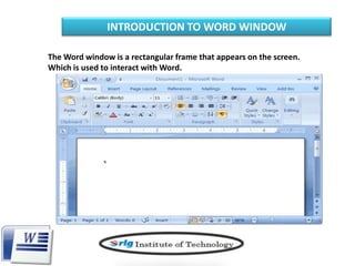 Introduction to microsoft word 2007 | PPTX