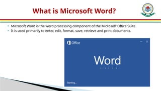 Comprehensive Introduction to Microsoft Word Features and Usage | PPTX