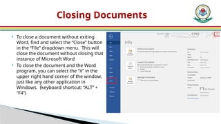 Comprehensive Introduction to Microsoft Word Features and Usage | PPTX