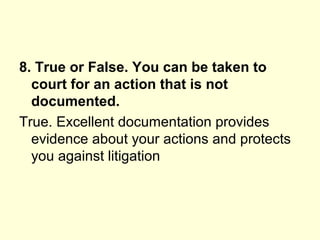 False Documentation Example Introduction to midwifery documentation 2014 | PPT