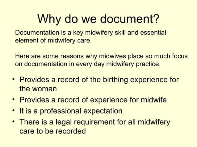 Introduction to midwifery documentation 2014 | PPT