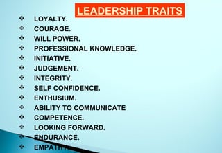Introduction to military leadership | PPT